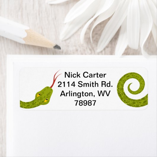 Snake retouradreslabels etiket (Insitu)