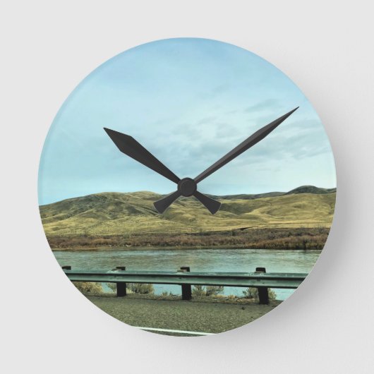 Snake River, Baker County, Oregon Canvas Print Ronde Klok (Voorkant)