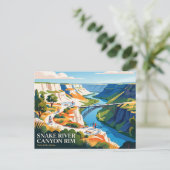 Snake River Canyon-rand Idaho Briefkaart (Staand voorkant)