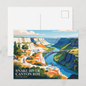 Snake River Canyon-rand Idaho Briefkaart (Voorkant / Achterkant)