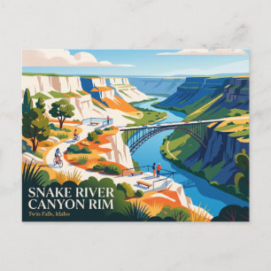 Snake River Canyon-rand Idaho Briefkaart
