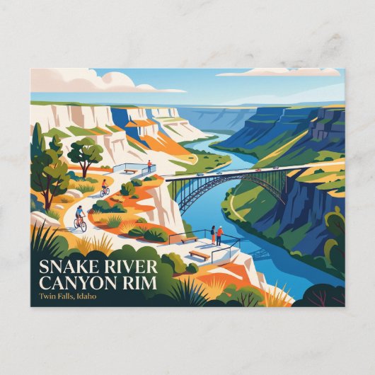Snake River Canyon-rand Idaho Briefkaart (Voorkant)