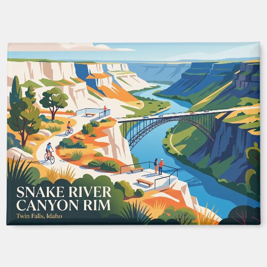 Snake River Canyon-rand Idaho Magneet (Voorkant)
