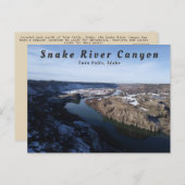 Snake River Canyon Twin Herfst Idaho Briefkaart (Voorkant / Achterkant)