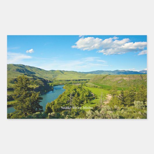 Snake River, Centraal-Idaho, Rechthoekige Sticker (Voorkant)