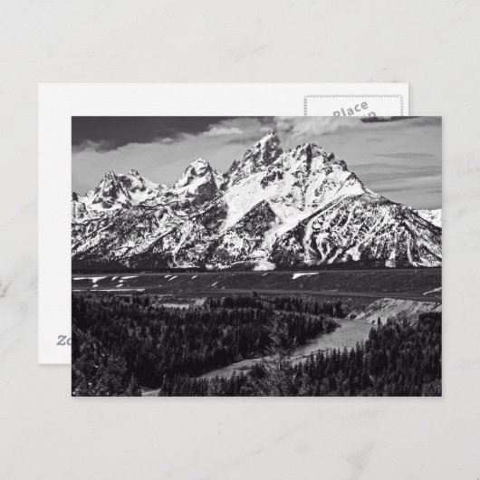 Snake River Curve - De Grote Tetons Briefkaart (Voorkant / Achterkant)