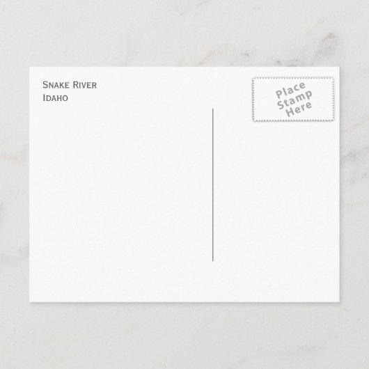 Snake River en Herfsten, Idaho Briefkaart (Achterkant)
