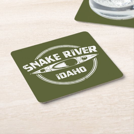 Snake River Idaho Kartonnen Onderzetters (Schuin)