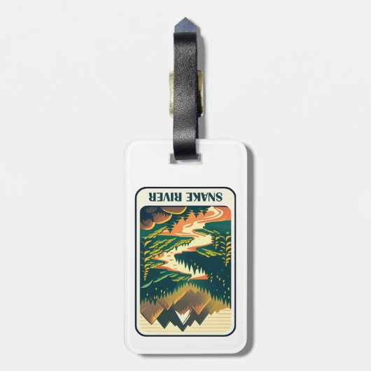 Snake River Idaho Kleuren Bagagelabel (Achterkant verticaal)