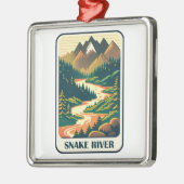 Snake River Idaho Kleuren Metalen Ornament (Links)