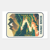 Snake River Idaho Kleuren Rechthoekige Sticker (Voorkant)