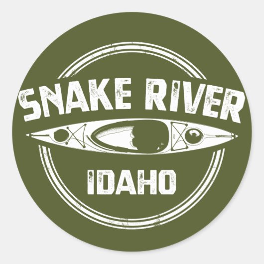 Snake River Idaho Ronde Sticker (Voorkant)