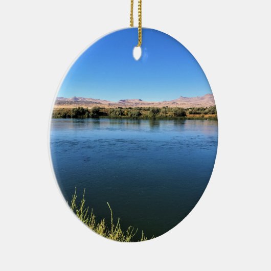 Snake River, Melba, ID Keramisch Ornament (Rechts)