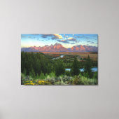 Snake River Overlook at Sunrise Canvas Afdruk (Voorkant)