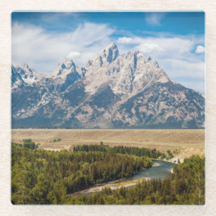 Snake River Overlook Nationaal park Grand Teton Glazen Onderzetter