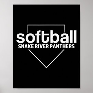 Snake River Panthers Softll Thuisplaat Poster