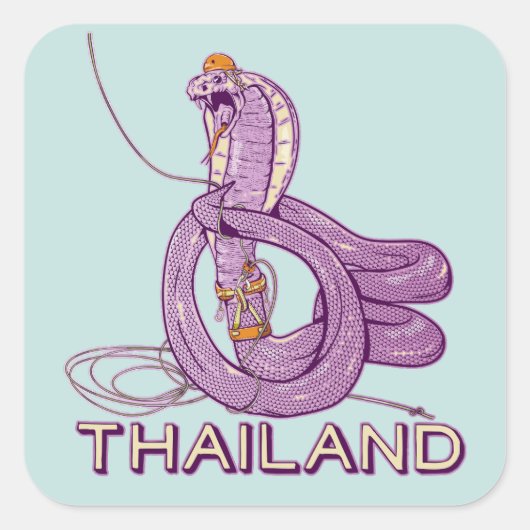 Snake Rock klimmen Thailand Vierkante Sticker (Voorkant)