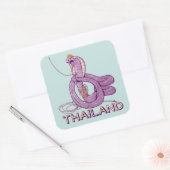 Snake Rock klimmen Thailand Vierkante Sticker (Envelop)