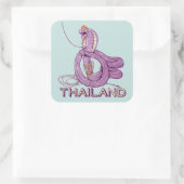 Snake Rock klimmen Thailand Vierkante Sticker (Tas)