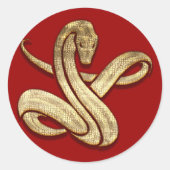 Snake Ronde Sticker (Voorkant)