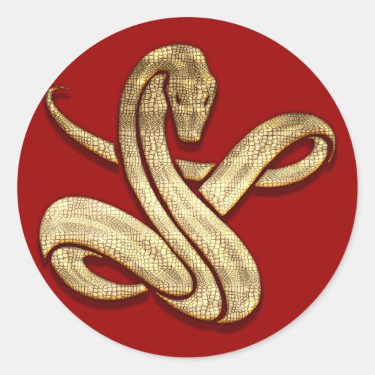 Snake Ronde Sticker (Voorkant)