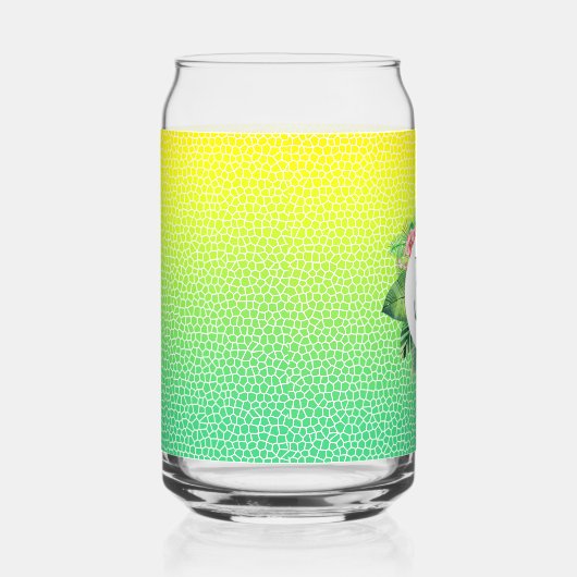 Snake Scales and Tropical Fauna Wreath Monogram Blikvorm Glas (Rechts)