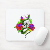 Snake, schedel en schedel muismat (Met muis)