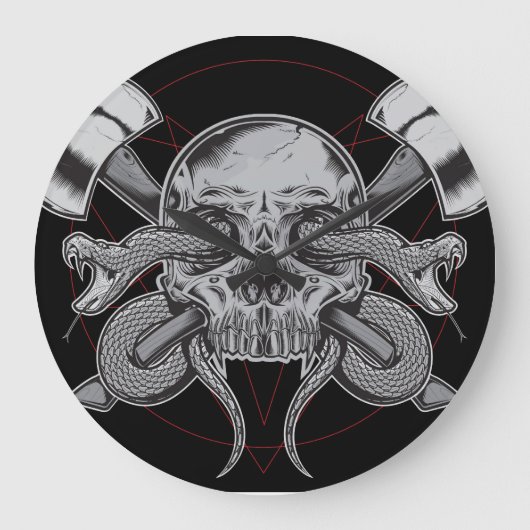 Snake, schedelklok met AXES Grote Klok (Voorkant)