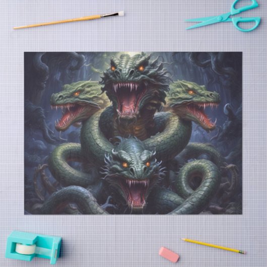 Snake Serpent Dragon Monster Fantasy Decoupage Tissuepapier (Craft)