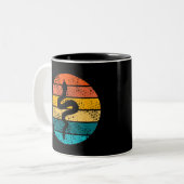 Snake/Serpent etro slang Retro Tweekleurige Koffiemok (Voorkant links)