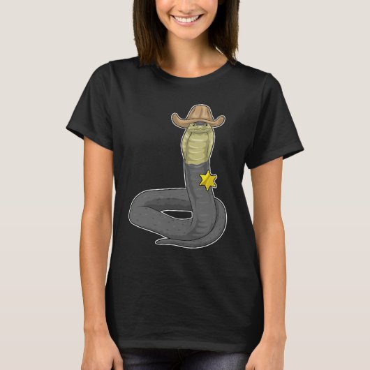 Snake Sheriff Cowboy pet T-shirt (Voorkant)