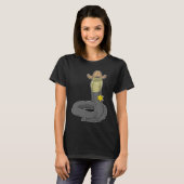 Snake Sheriff Cowboy pet T-shirt (Voorkant volledig)