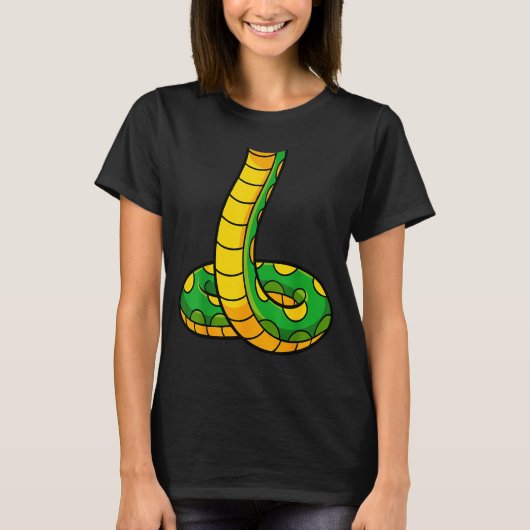 Snake Shirt Adult Men Women Kids Green Body Snake  (Voorkant)