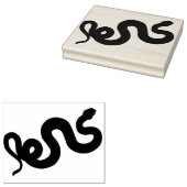 Snake Silhouette Rubber Art Stamp Rubberstempel (Gestempeld)