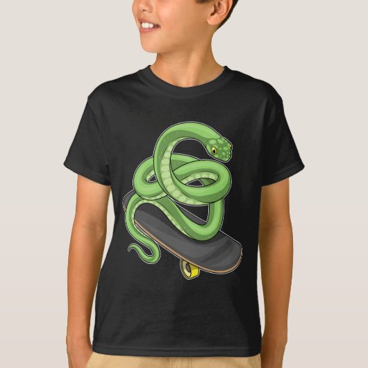Snake Skater Skateboard Sport T-shirt (Voorkant)