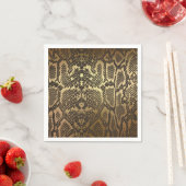 Snake Skin Animal Print Elegant Modern Glam Gold Servetten (Insitu)