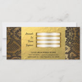 Snake Skin Animal Print Gold Foil Gift Certificate (Achterkant)