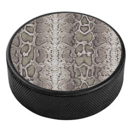 Snake Skin Animal Print Hockey Puck