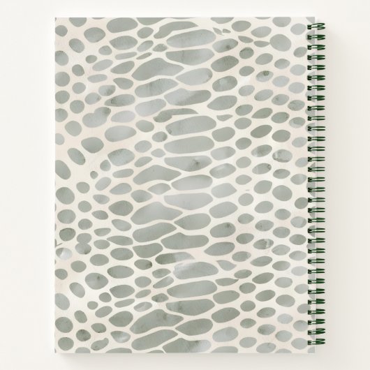 snake skin animal print notitieboek (Achterkant)