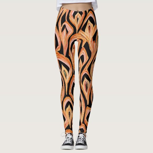 Snake Skin Artwork Leggings voor een Bold and Styl (Voorkant)