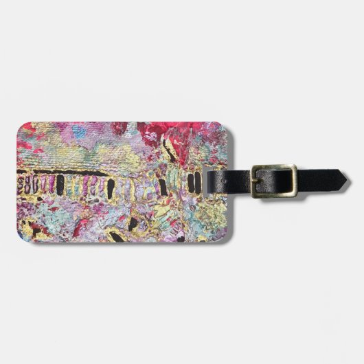 Snake Skin Bagagelabel Bold Vibrant Kleurrijk (Voorkant horizontaal)