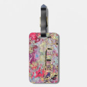 Snake Skin Bagagelabel Bold Vibrant Kleurrijk (Achterkant verticaal)