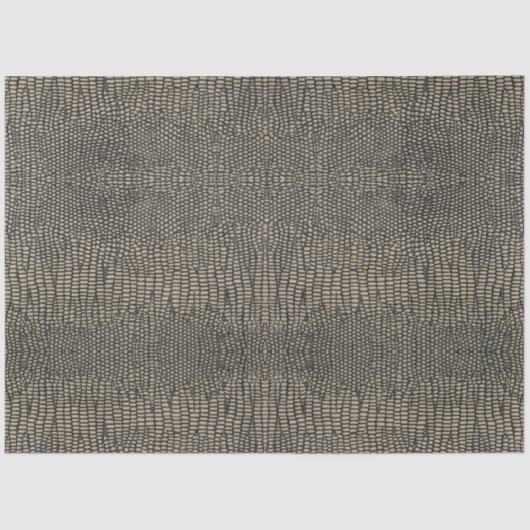 Snake Skin Black n Tan Animal Pattern Decoupage Ti Tissuepapier (Voorkant)