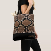 Snake Skin Collectie Canvas tas (Dichtbij)
