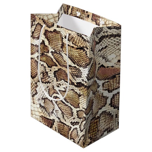 Snake Skin Design Medium Cadeauzakje (Achterkant Gekanteld)