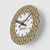 Snake Skin Diamond Pattern Ronde Klok (Hoek)