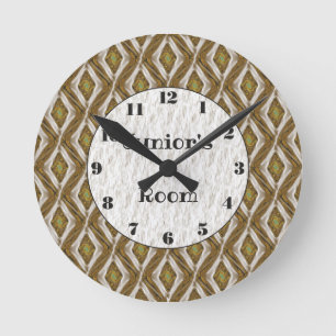 Snake Skin Diamond Pattern Ronde Klok