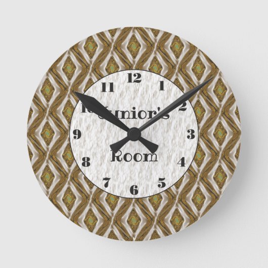 Snake Skin Diamond Pattern Ronde Klok (Voorkant)