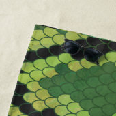 Snake Skin Green Print Strandlaken (In situ)