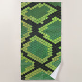Snake Skin Green Print Strandlaken (Voorkant)